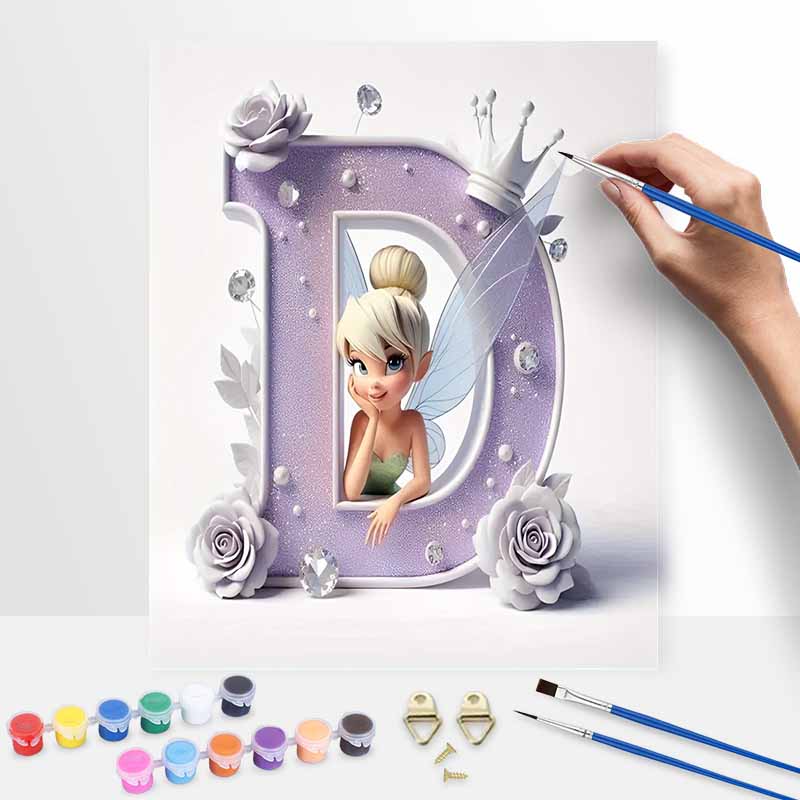 Disney Oil Paint Art Painting Kit Fairy Dots Home Wall Decor Tink Decor PaintingKit Fairy Dots Home Wall Decor