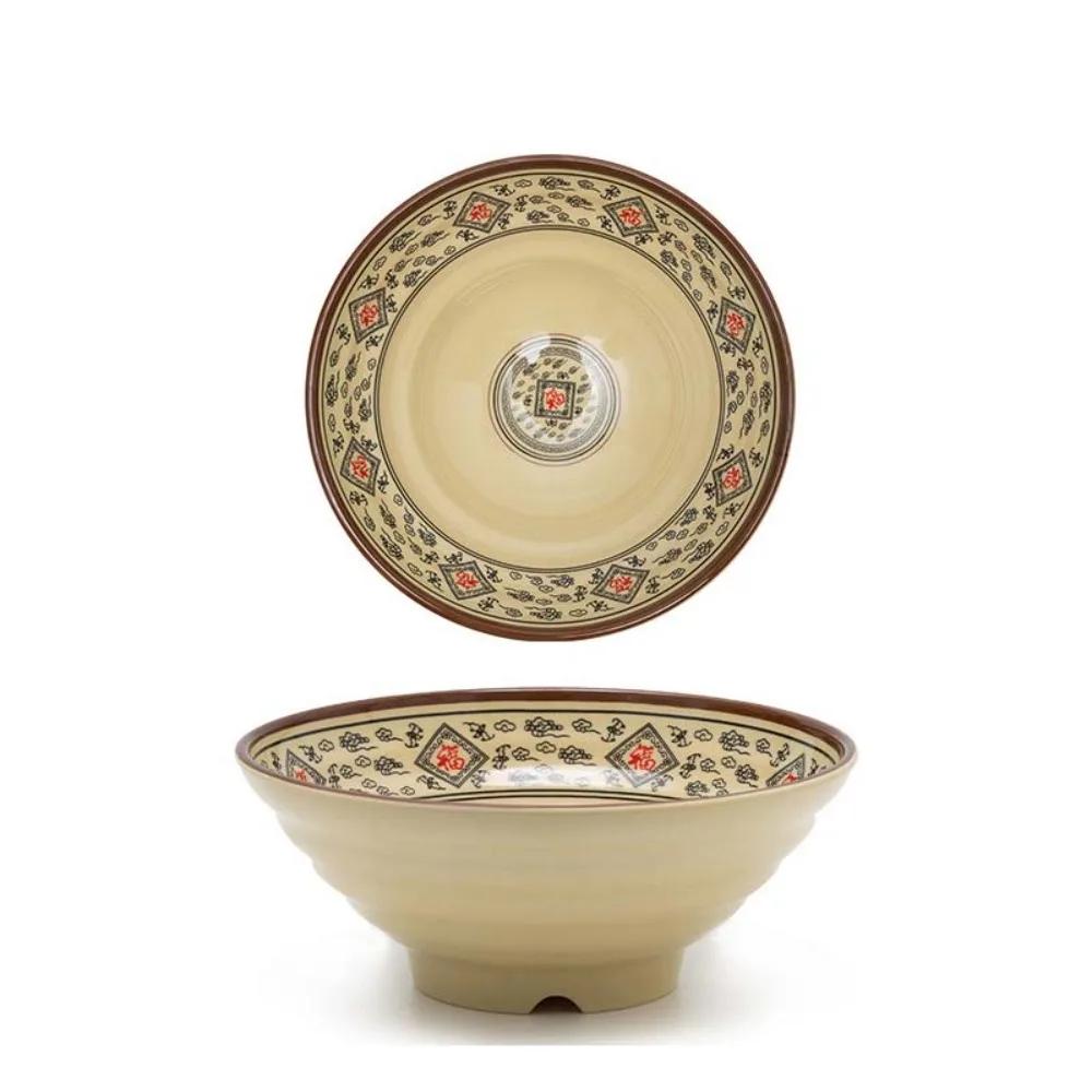 Practical Imitation Ceramic Melamine Ramen Bowl Large Capacity Anti-fall Noodle Bowl Japanese-style Soup Bowl Hotels