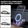 TEEQ Handyhalterung für Tesla Model 3 Y Mittelkonsole Lüftungsauslass Verstellbarer Magnetischer Handy-Stützrahmen Zubehör