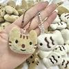 1/2pcs Cartoon Funny Cat Fish Keychains Couple Cute Kawaii Plush Toy Creative Little Kitten Doll Key Rings Bag Hanger Decoration