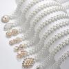 Elegant Adjustable Waist Accessory Elegant Pearls Waist Belt with Rhinestones Accent Stylish Waistband Adornment