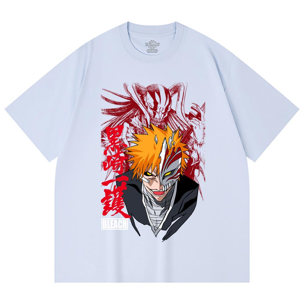 230 Gsm 100% Cotton Bleach V1 Ichigo Print Unisex Heavy Cotton T Shirt