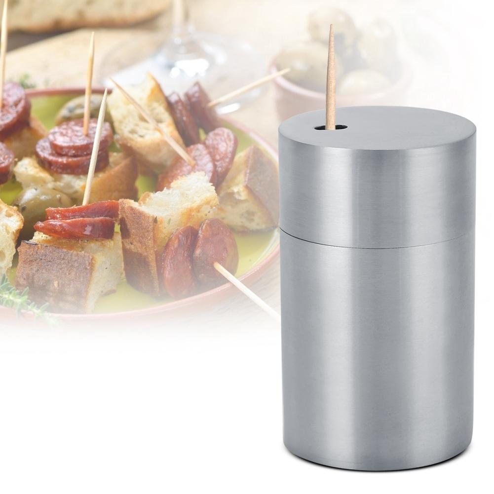 Stainless Steel Toothpick Holder Storage Box Case for Home Restaurant Hotel Coffee Shop