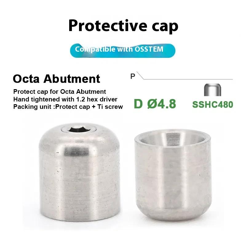 Titanium Alloy Composite Protection Cap Dental Implant Replacement Screw Suitable For Osstem