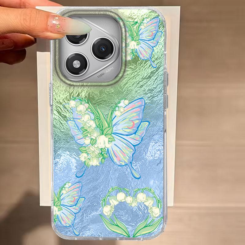 Hülle für Honor 400 Lite 200 Pro 200 Lite X9c X9a X8b X8a 5G Handyhülle Rosa Grün Schmetterling Farbverlaufsmuster Für Honor 200 Taschen