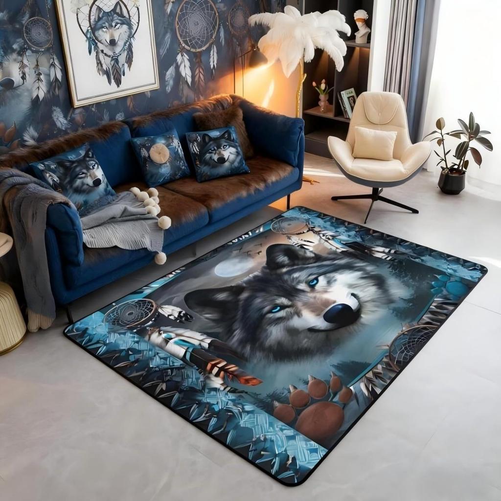 Black Floral Bat 5x7 Area Rug Halloween Bats Living Room Rug | Boho Flowers Rugs for Bedroom, Romantic Plant Gothic Carpet Indoor Floor Mat