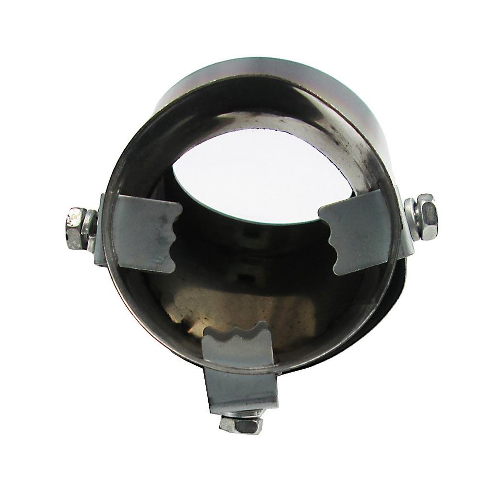 R-STYLE Easy Dress Up Rear View of Your Car Oval Type Stainless Steel Muffler Cutter (Silver)