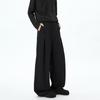American Pleated Semi-elastic Suit Pants Casual Pants Men's and Women's Loose and Versatile Drape Straight Wide-leg Floor-mopping Trousers