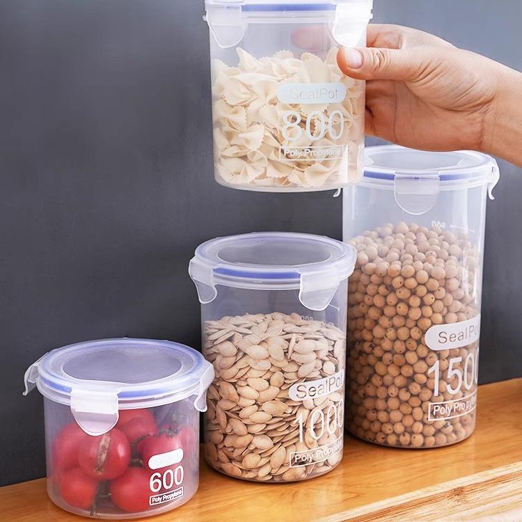 Large Transparent Airtight Food Storage Container for Milk Powder and Grains