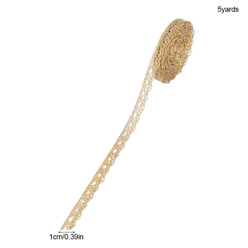 5/10Yard Gold Silver Lace Net Trim Ribbon Curve Lace Fabric Sewing Centipede Braided Lace Wedding DIY Clothes Craft Accessories