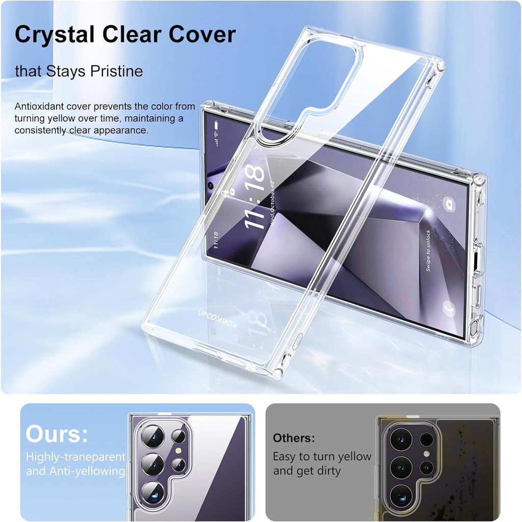 Clear Phone Case For Samsung Galaxy S25 Ultra-TPU & PC Magnetic Shockproof Full Cover On Samsung Galaxy S25/S25ultra/S25plus/S24/S24ultra/S24plus
