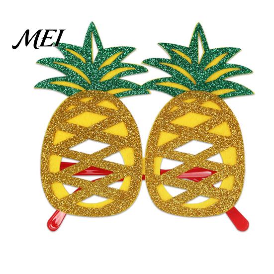 Fun Summer Vacation Eyeglasses Hawaiian Tropical Party Glasses, Glitter Felt Beach Pool Eyeglasses, Creative Event Props Ocean Luau Style Eyewear for