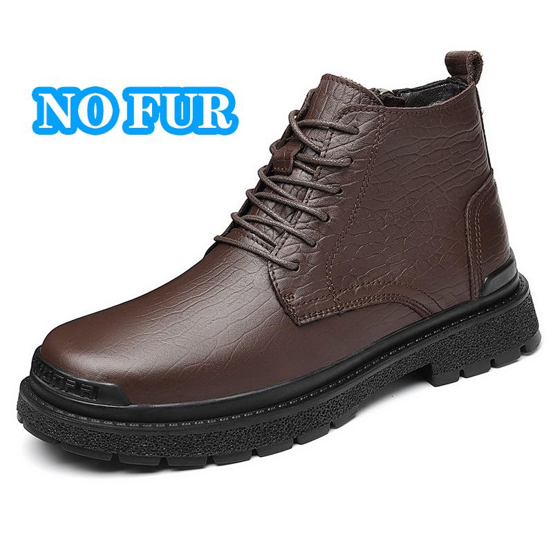 

Роскошные брендовые винтажные мужские мотоциклетные ботинки из коровьей кожи, ботильоны высокого качества, теплые зимние ботинки с плюшевым мехом, кроссовки 44