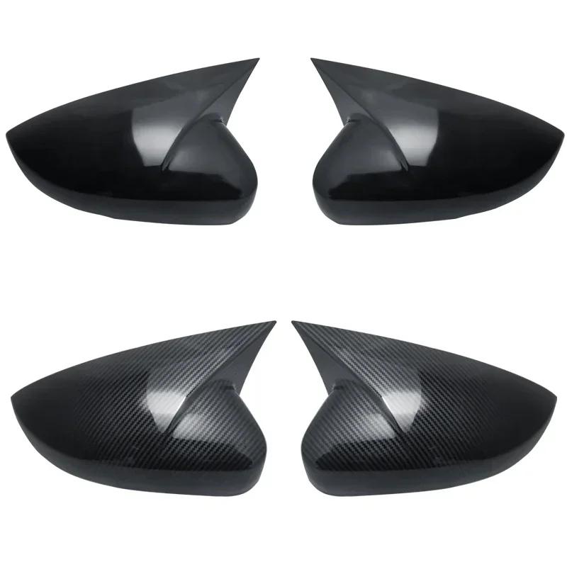 2 Pieces for Volkswagen VW Polo MK5 6C with Indicator ABS Side Rear View Mirror Cover Replacement Caps Shell Trim Black