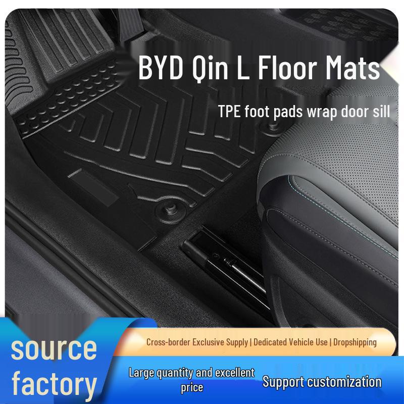 BYD Qin L 2025 Model TPE Fully Enclosed Floor Mats & Door Sill Package