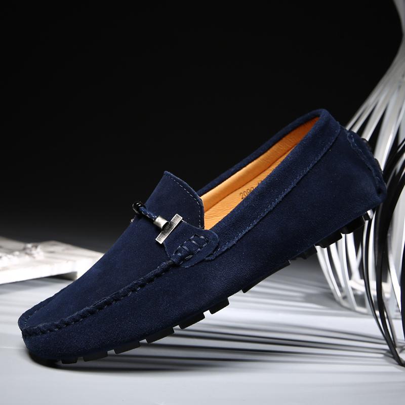 Fashion New Male Shoes Handmade Men's Loafers High Quality Men Casual Flat Light Fashion Moccasins Slip on Walking Shoes Big Size 38-49