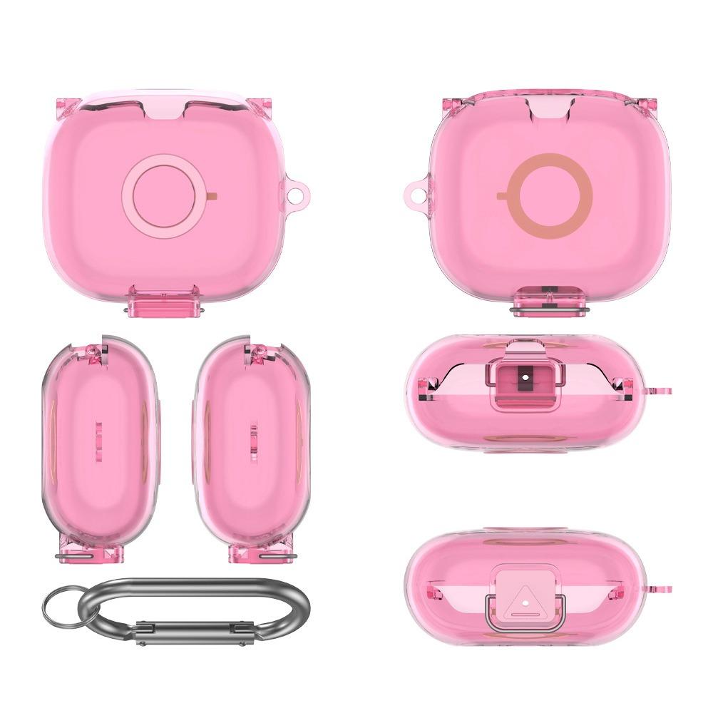 

ТПУ Чехол для наушников Ударопрочный с крючком Защитный чехол для зарядного бокса Оболочка для наушников для Beats Powerbeats Pro 2 розовый