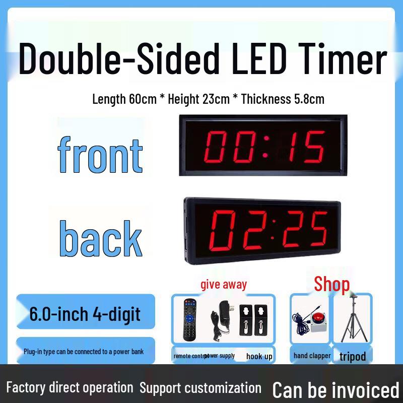 Double-Sided 6-Inch Digital Sports Timer