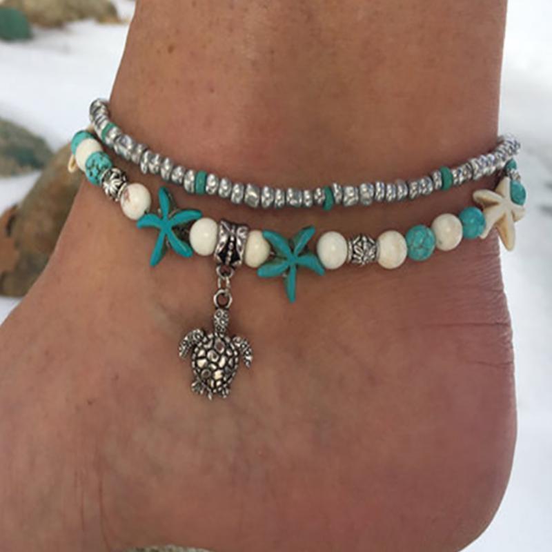 Starfish Shell Beach Foot Chain Conch Sandal Anklets Beads Bracelet Jewelry Starfish Shell Beach Foot Chain Conch Sandal Anklets Beads Bracelet Jewelry