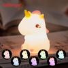 Cute Silicone Unicorn Sheep Hamster RGB LED Night Light USB Rechargeable Cartoon Animal Touch Lamp for Kids Bedroom Decor Gift
