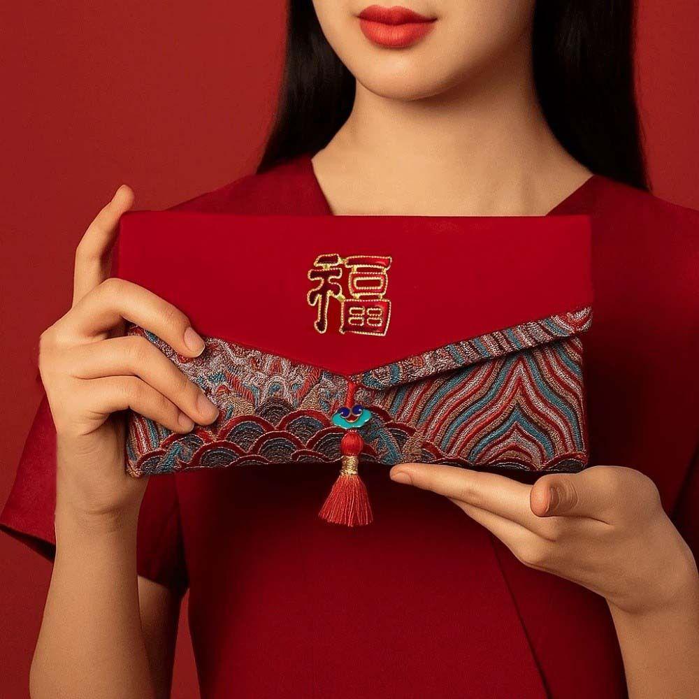 Magnetic Snap Spring Festival Red Envelope Traditional Lucky Money Packet  Celebration Party