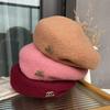 Wool Beret, Women'S Autumn And Winter Fashion, Small Face, Three-Dimensional Thickened Bud Hat, Literary Painter Hat