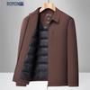 ROMON Men's 90% White Duck Down Executive Collar Jacket