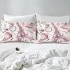 Eiffel Tower Couple Duvet Cover Set Twin Size Romantic Theme Decor Adult Women Couple Bedding Set Paris Cityscape Printed Comforter Cover Wi