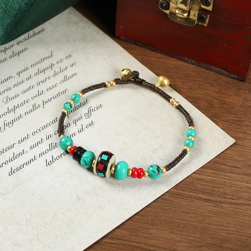 Original design Nepal Tibetan braided bracelet retro personalized bell hand rope Xizang bracelet women