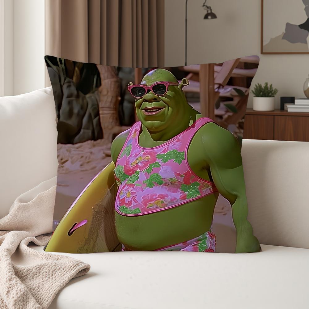 Anime Film S-shrek Pillow Case Suitable For Bedrooms Living Rooms Cars Home Decoration