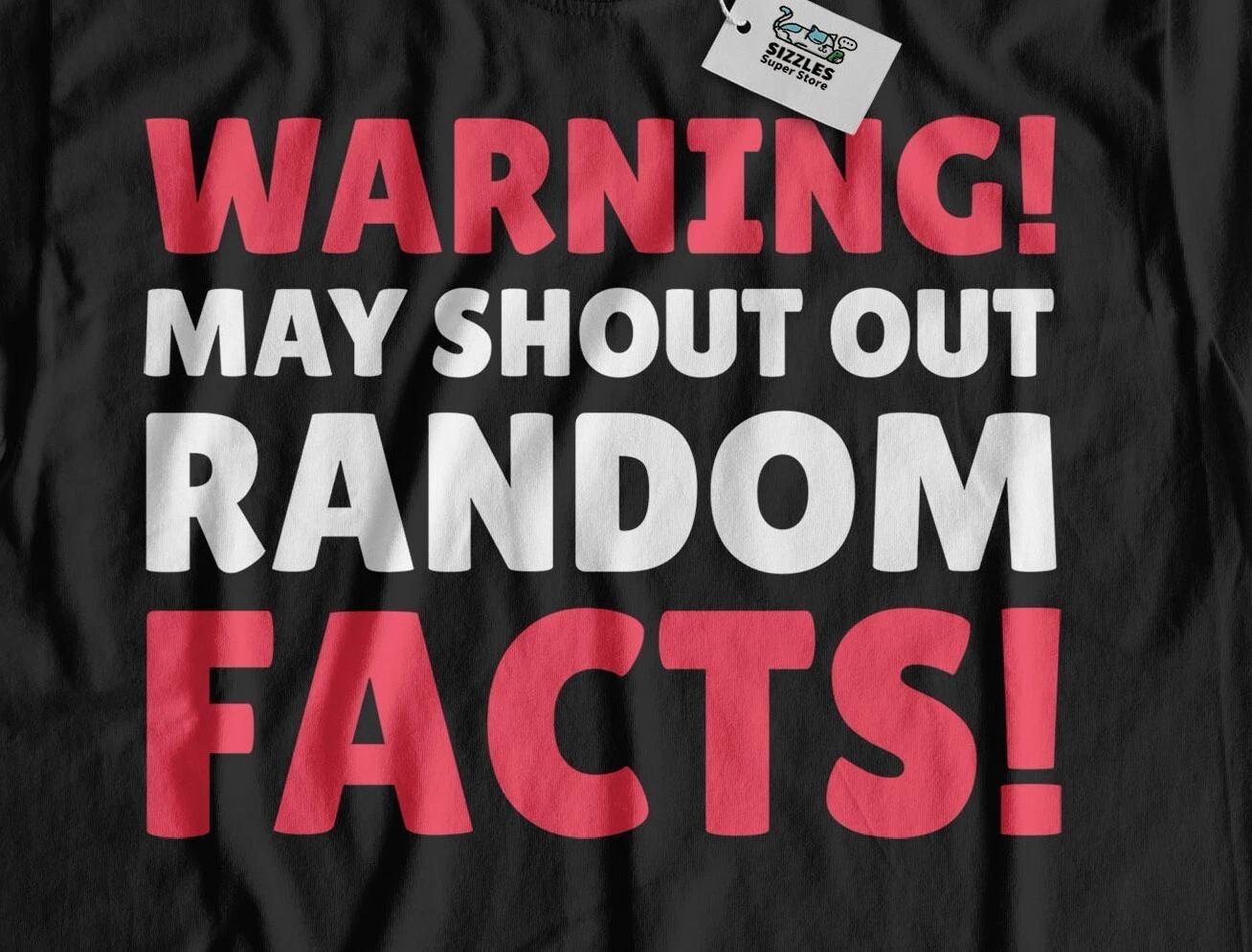 Unisex Funny Trivia Random Facts T-Shirt General Knowledge Quiz Gifts 4XL