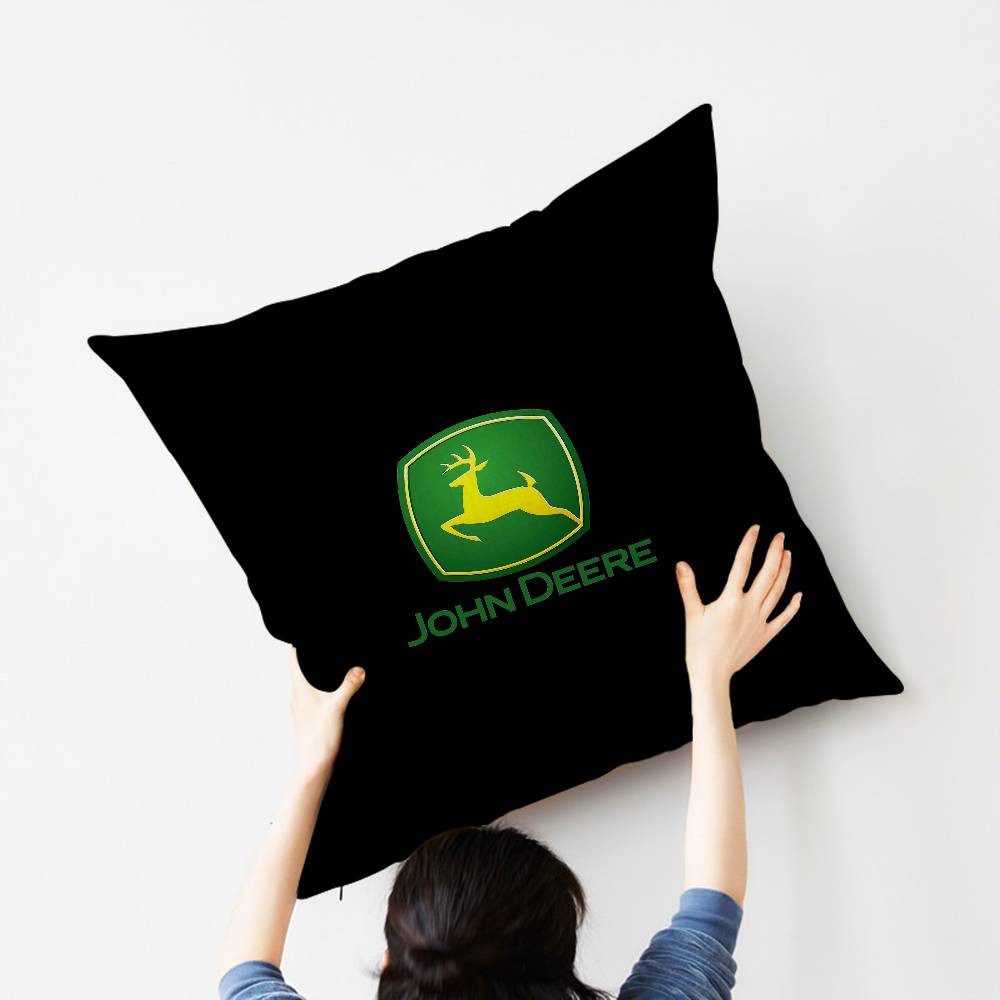 Landbouwmachines J-John Deere Kussenhoes Auto Plaid Kussenhoes Voor Bank Auto Kerstcadeau 40x40cm 45x45cm 55x55cm