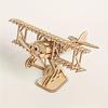 3D Wooden Puzzle Wings Airplane Wooden DIY Craft Airplane Model Kit Handmade 3D Three-dimensional Puzzle Retro Airplane Model Home Decoration Toy