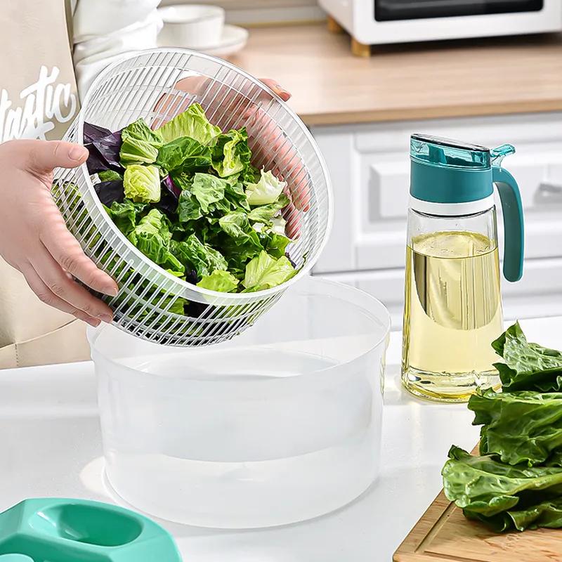 Vegetable Dehydrator Home Salad Dish Large Kitchen Tool Drain Basket Manual Vegetable Dehydrators YLE44