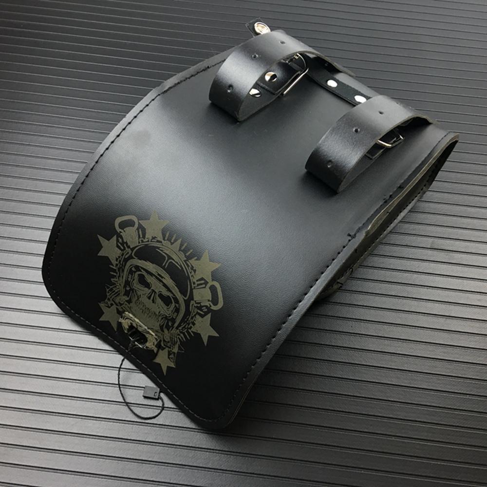 Universal Mini Motorcycle Handlebar Sissy Bar Side Bag PU Leather Tool Bag For Harley Honda Suzuki Kawasaki Yamaha