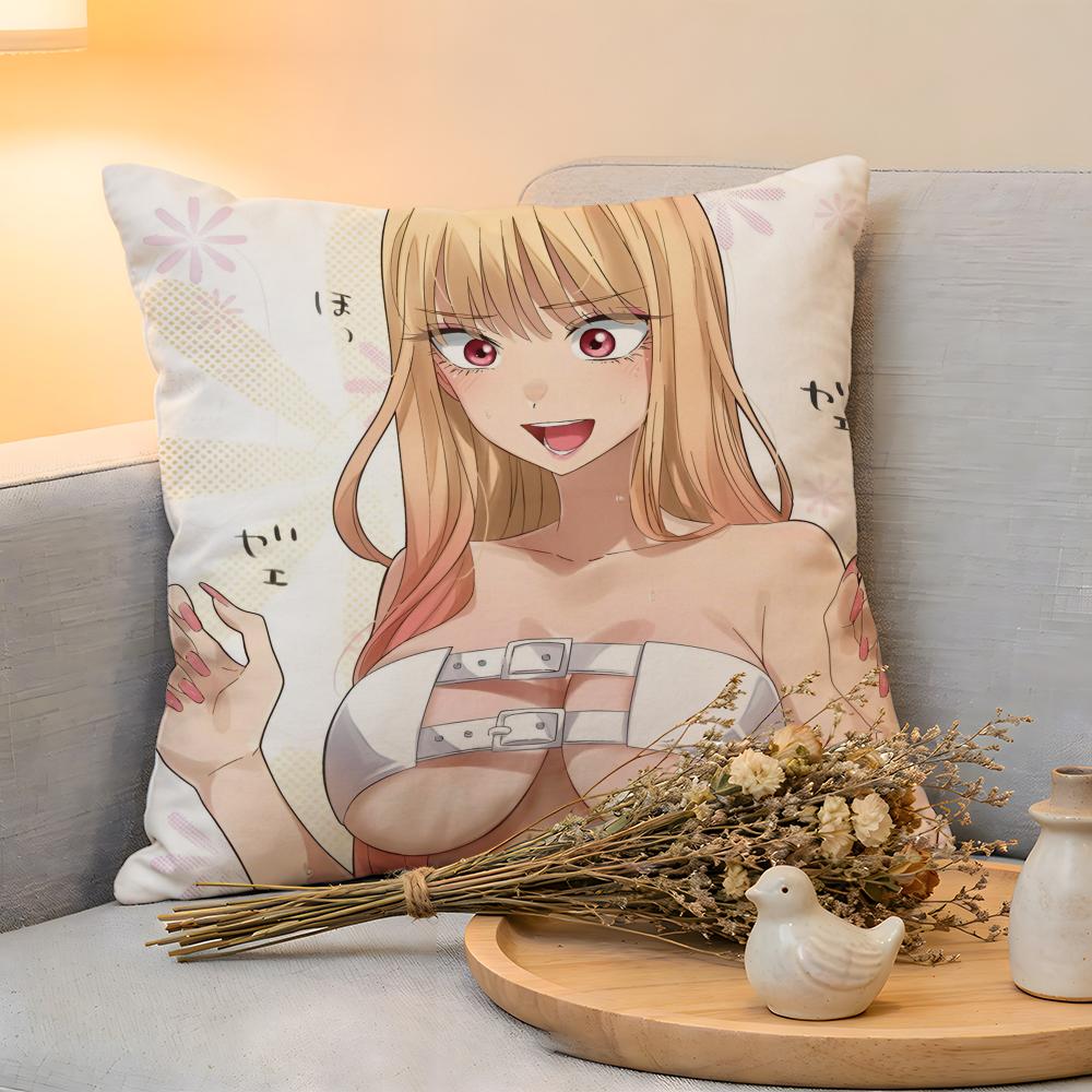 

Cushion Cover Linen SkinFriendly Soft Decorative Case For Sofa Home Decor Kwaii Anime MMarin Kitagawa Pillow cover 30x30cm