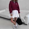 European and American Basic Semi-zipper Pullover Sweater Women's 2025 New Letter Printing Casual Jacket