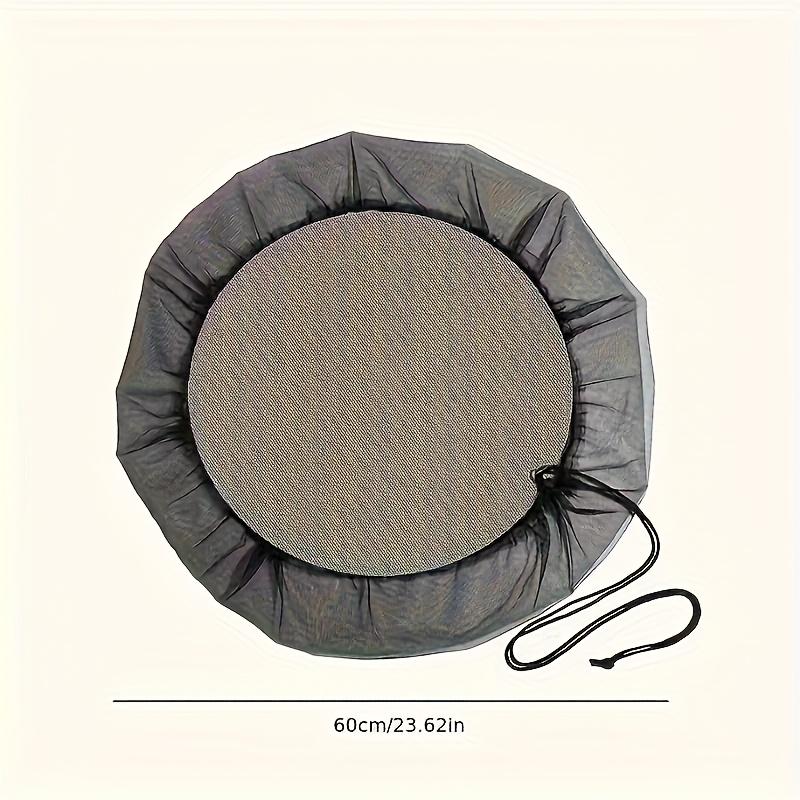 2/4pcs  Heavy-Duty Polyester Mesh rain barrel covers with Drawstring Closure  for Outdoor, Compatible with Standard Rain Barrels