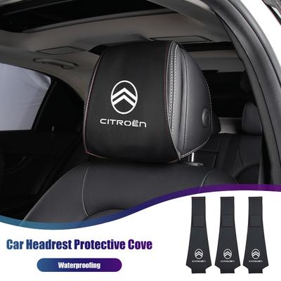 Leder Autositz Kopfstütze Schmutzabweisende Schutzhülle Für C4 C3 C5 C1 C2 Berlingo Celysee Cactus Picasso Aircross Saxo Grand