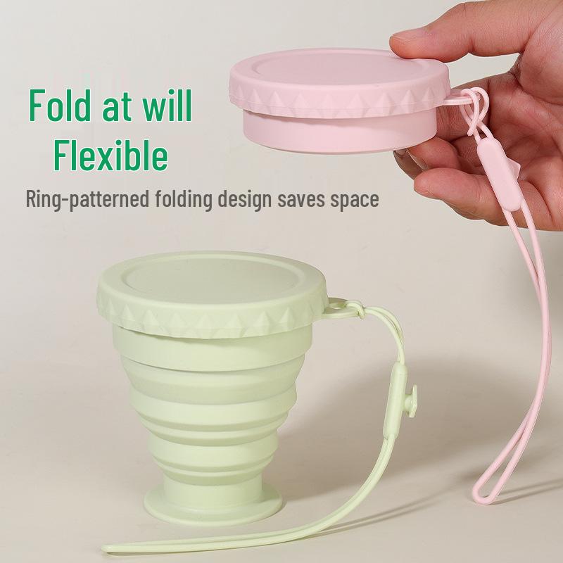 Portable Silicone Collapsible Travel Cup - Food Grade, Versatile for Outdoor Use: Water, Mouthwash, Coffee