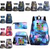 Sprunki Music Game Backpack With Cartoon Print And Ergonomic Shoulder Straps For Teens