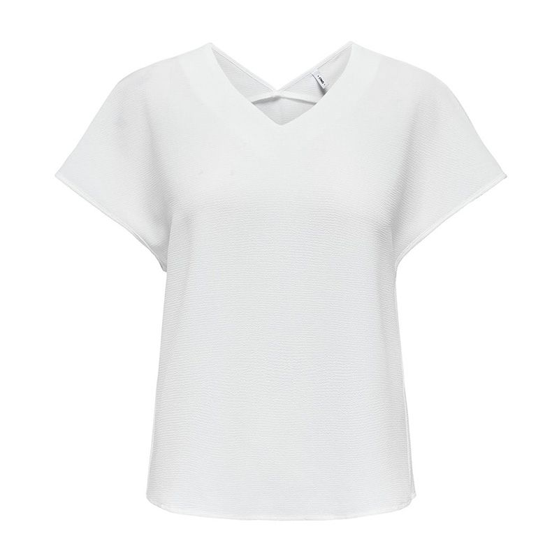 Top manches courtes fluide blanc Femme ONLY