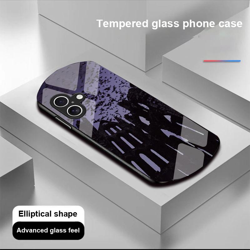 The Dark House For Apple IPhone 16 11 13 15 14 Pro Max 12 Mini 7 8 Plus XR X XS SE Elliptical Shaped Tempered Glass Phone Case