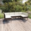 Day and Night - Day and Night Garden Furniture Set 6 Pieces and Brown Synthetic Rattan Cushions
