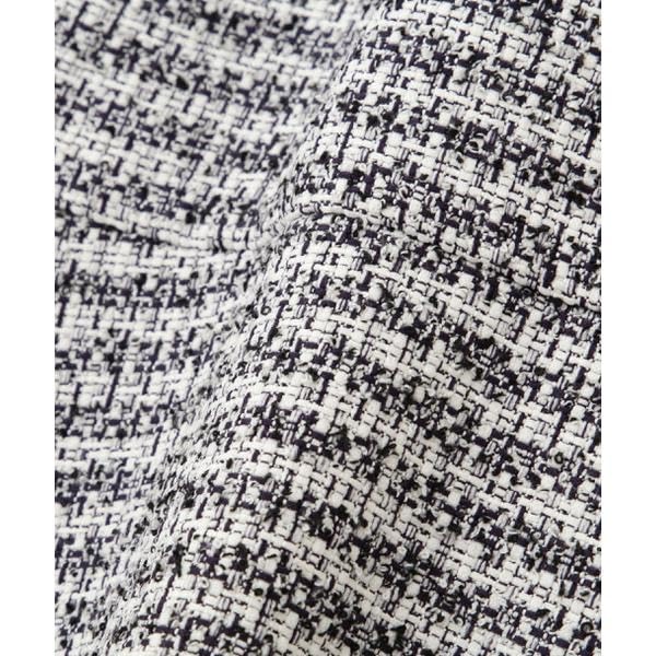 Jill by Jill Stuart Women's Fringe Tweed Mermaid Skirt, Navy, 125-3220021