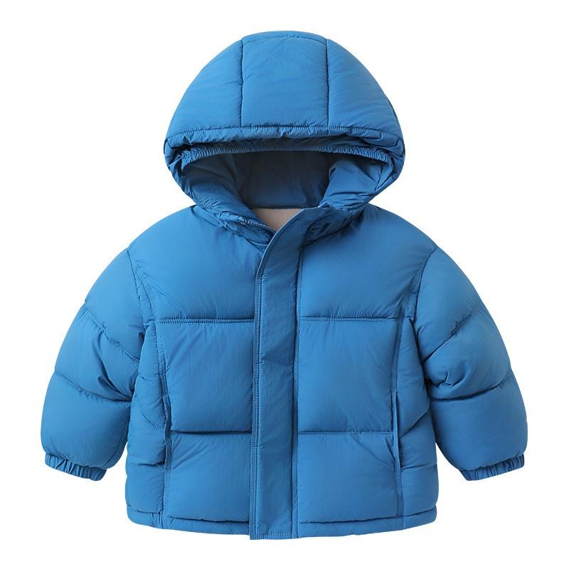 Boys Red Winter Padded Coat Thick Fleece Lined Cotton Jacket Kids Warm Casual Outerwear
