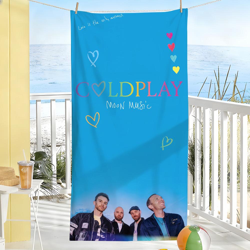 Rock Band C-Coldplay-Moon Music Asciugamano Morbido Piscina Regalo Per Viaggio Palestra Doccia Campeggio Asciugatura Rapida Sportivo Grandi Asciugamani da Spiaggia