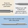 LAMY ST SILVER TWIN PENS - 2 in 1 multi-function pen with twist-on ballpoint and mechanical penci...