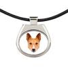 Basenji, African bush dog, Congo dog – Necklace with a geometric design and the inscription "Art-Dog" | Art-Dog