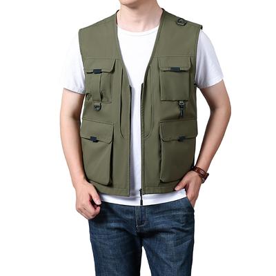 Fishing Vest Men's Multi Pocket Outdoor Workwear, Photography Sports Vest, Hiking Suit, Camisole Jacket